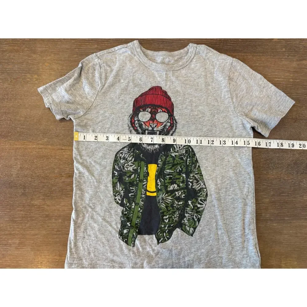 GAP Kids Winter Tiger Tee Shirt T-Shirt Top Boys Kids M 8
